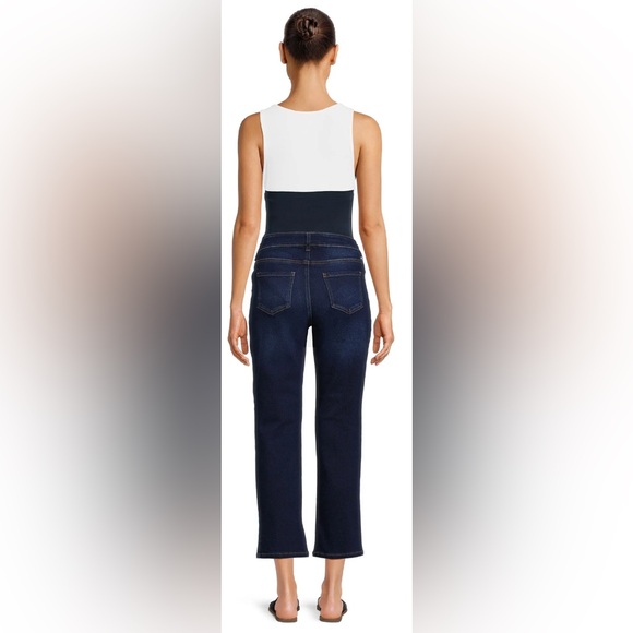 Time and Tru Women's Maternity Straight Jeans with Belly Band - Picture 6 of 7